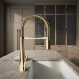 Graze Semi-professional kitchen sink faucet with three-function sprayhead - image 7