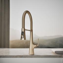 Graze Semi-professional kitchen sink faucet with three-function sprayhead - image 5