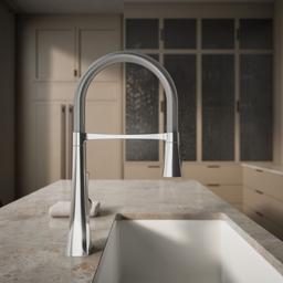 Graze Semi-professional kitchen sink faucet with three-function sprayhead - image 7