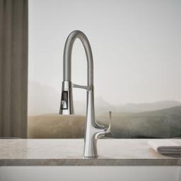 Graze Semi-professional kitchen sink faucet with three-function sprayhead - image 5
