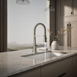 Graze Semi-professional kitchen sink faucet with three-function sprayhead - image 4