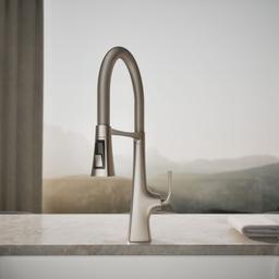 Graze Semi-professional kitchen sink faucet with three-function sprayhead - image 5