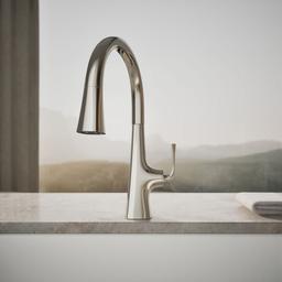 Graze Pull-down kitchen sink faucet with three-function sprayhead - image 5
