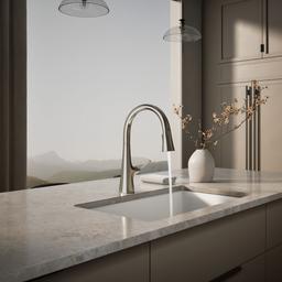 Graze Pull-down kitchen sink faucet with three-function sprayhead - image 4