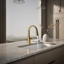 Graze Pull-down kitchen sink faucet with three-function sprayhead - image 4