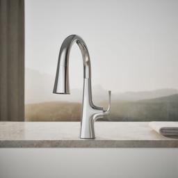 Graze Pull-down kitchen sink faucet with three-function sprayhead - image 5
