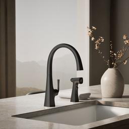 Graze Single-handle kitchen sink faucet with two-function side sprayer - image 2