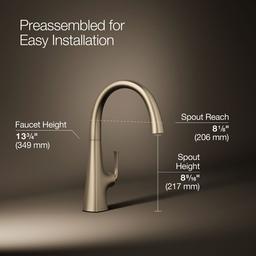 Kohler Graze Single-handle Bar Sink Faucet Vibrant Brushed Bronze - image 3