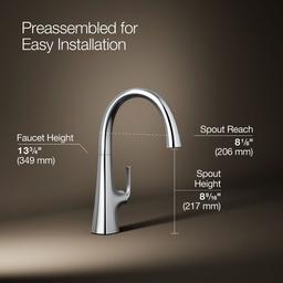 Kohler Graze Single-handle bar sink faucet - Polished Chrome - image 3