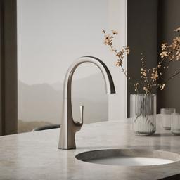 Kohler Graze Single-handle bar sink faucet - Vibrant Stainless - image 2
