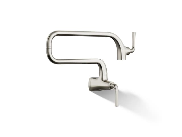 Kohler Graze Wall-mount Pot Filler Vibrant Polished Nickel