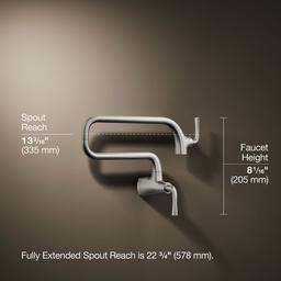 Kohler Graze Wall-mount pot filler - Vibrant Stainless - image 3