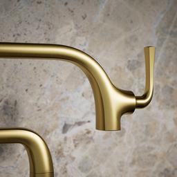 Graze Deck-mount pot filler - Vibrant Brushed Moderne Brass - image 4