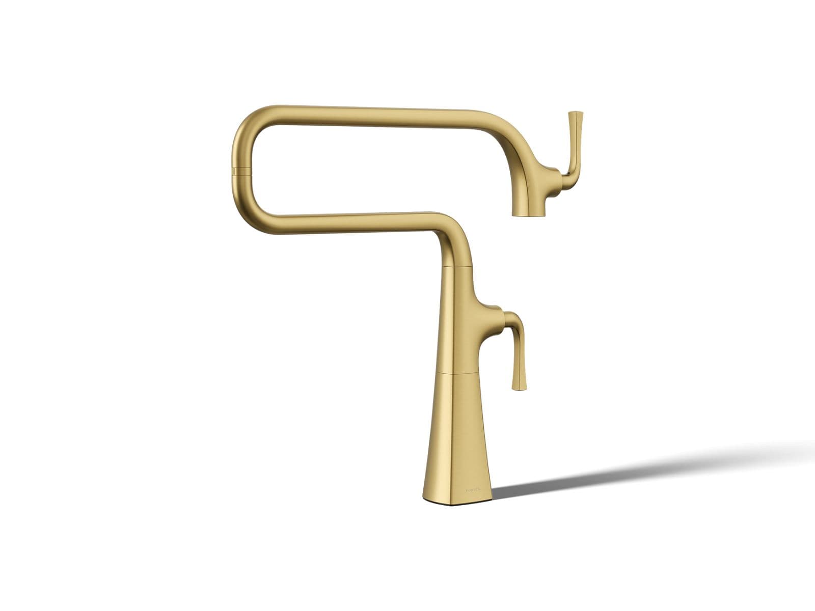 Kohler Graze Deck-mount pot filler - Vibrant Brushed Moderne Brass by Kohler