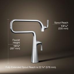 Graze Deck-mount pot filler - Polished Chrome - image 3