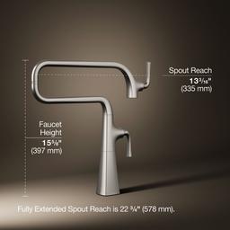 Graze Deck-mount pot filler - Vibrant Stainless - image 3