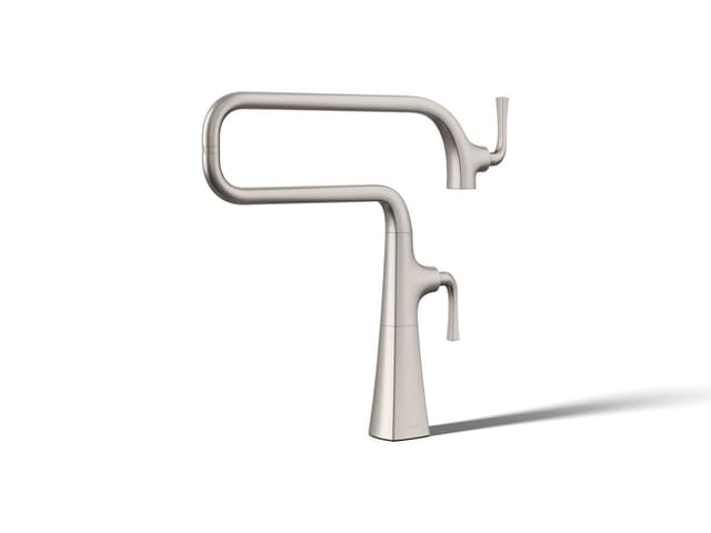 Kohler Graze Deck-mount pot filler - Vibrant Stainless