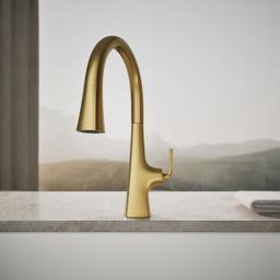 Graze Touchless pull-down kitchen sink faucet with three-function sprayhead - image 5