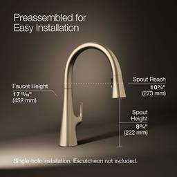 Graze Touchless pull-down kitchen sink faucet with three-function sprayhead - image 3