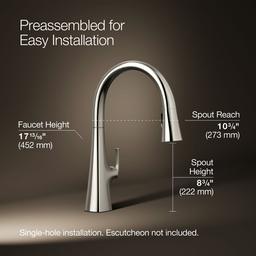 Graze Touchless pull-down kitchen sink faucet with three-function sprayhead - image 3