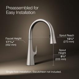 Graze Touchless pull-down kitchen sink faucet with three-function sprayhead - Vibrant Stainless - image 3