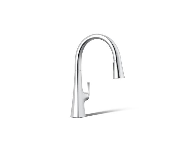 Graze Touchless pull-down kitchen sink faucet with KOHLER KonnectE and three-function sprayhead