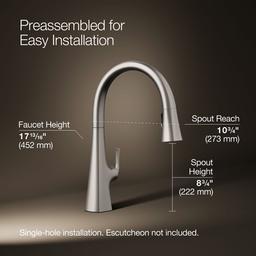 Graze Touchless pull-down kitchen sink faucet with KOHLER KonnectE and three-function sprayhead - Vibrant Stainless - image 3