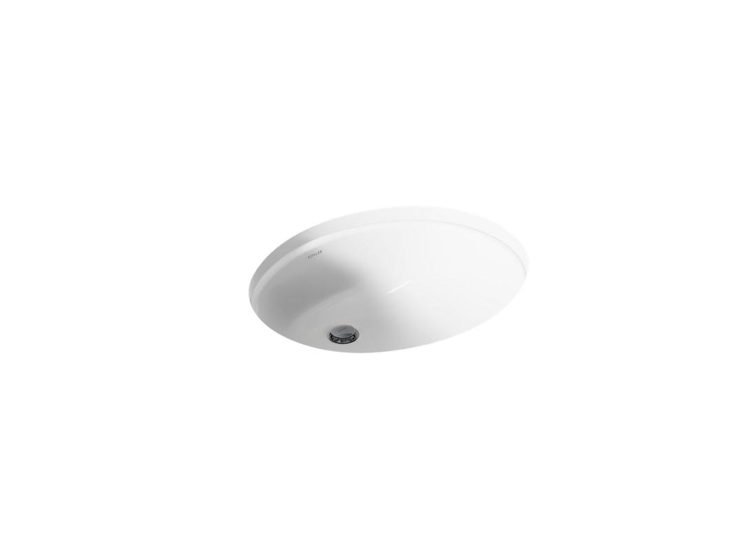 Kohler Caxton 19-1/4'' oval undermount bathroom sink - White by Kohler