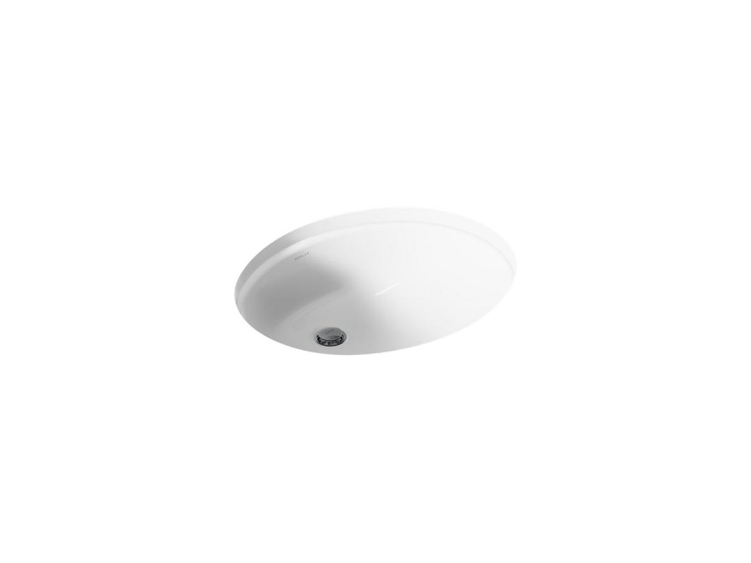 Kohler Caxton 19-1/4'' oval undermount bathroom sink - White by Kohler