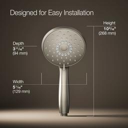 Kohler Fort1/2 Four-function handshower, 2.5 gpm - Vibrant Brushed Nickel - image 3