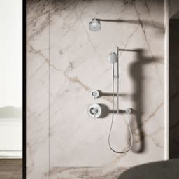 Up to 2 walls & multiple product categories visible, 1-point perspective