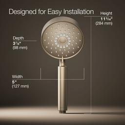 Kohler Purist Four-function handshower, 2.5 gpm - Vibrant Brushed Bronze - image 3