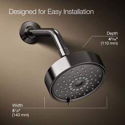 Kohler Purist Three-function showerhead, 2.5 gpm - Vibrant Titanium - image 3