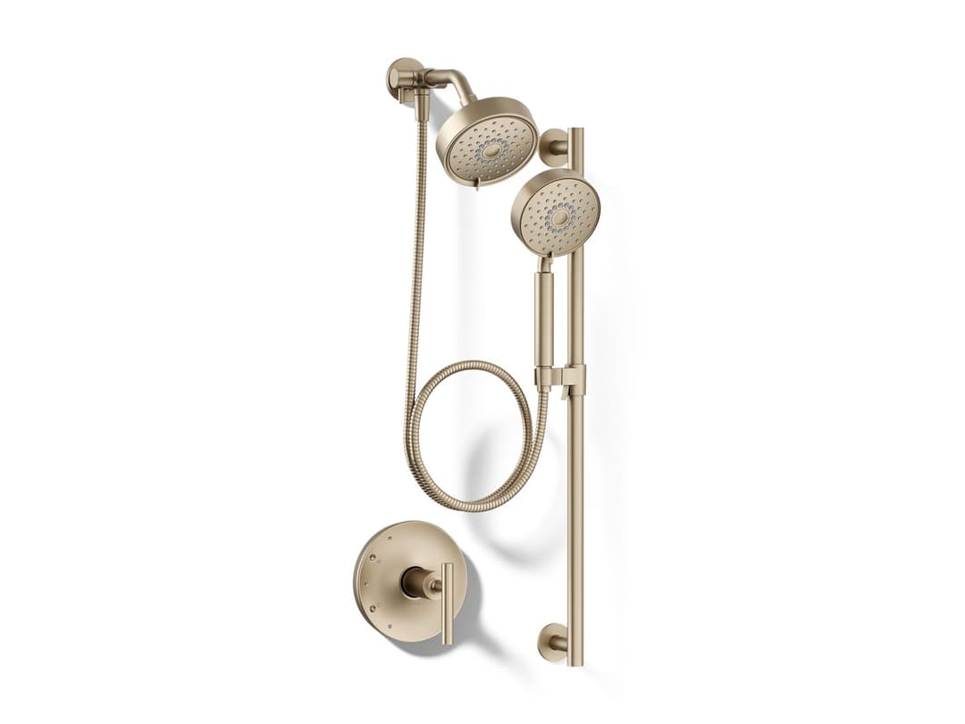 Kohler Purist Showering Kit, 2.5 gpm - Vibrant Brushed Bronze by Kohler