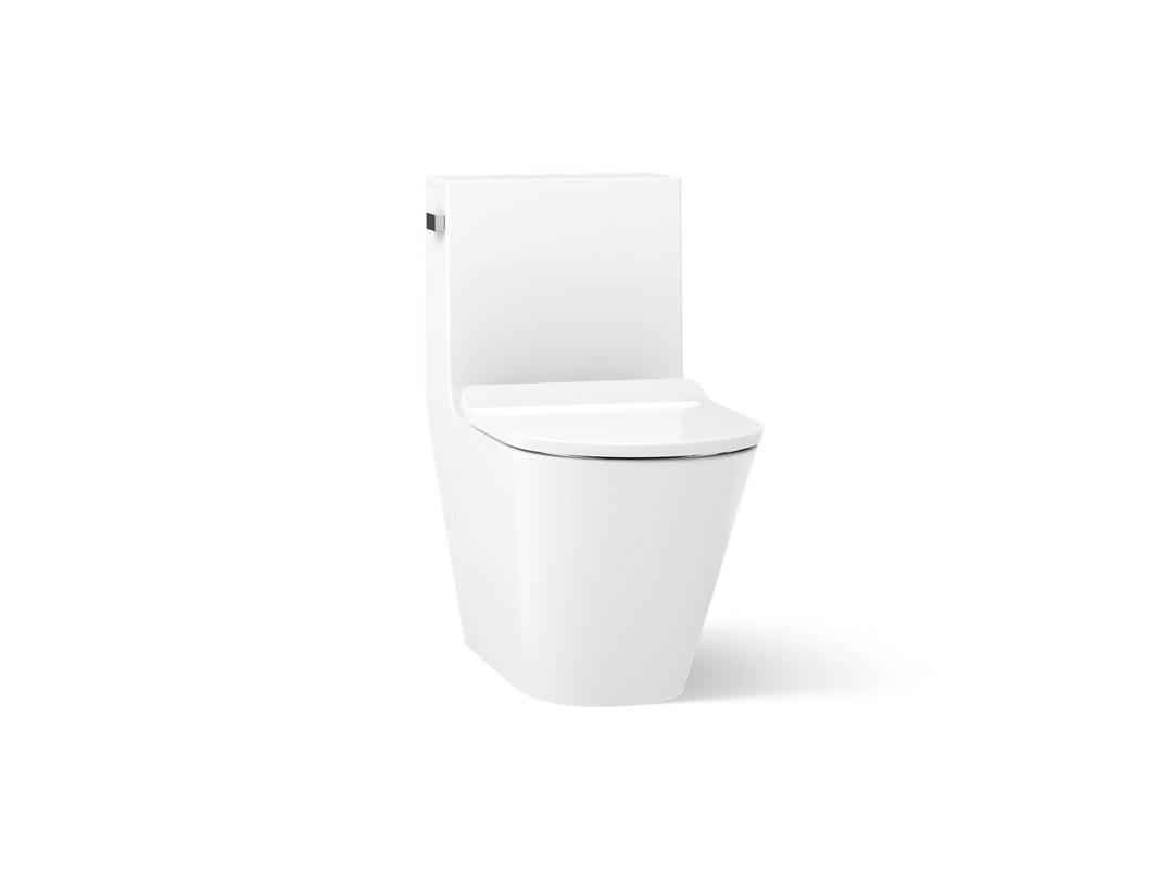 Brazn One-piece compact elongated toilet with skirted trapway, dual-flush by Kohler
