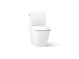 Brazn One-piece compact elongated toilet with skirted trapway, dual-flush - image 1