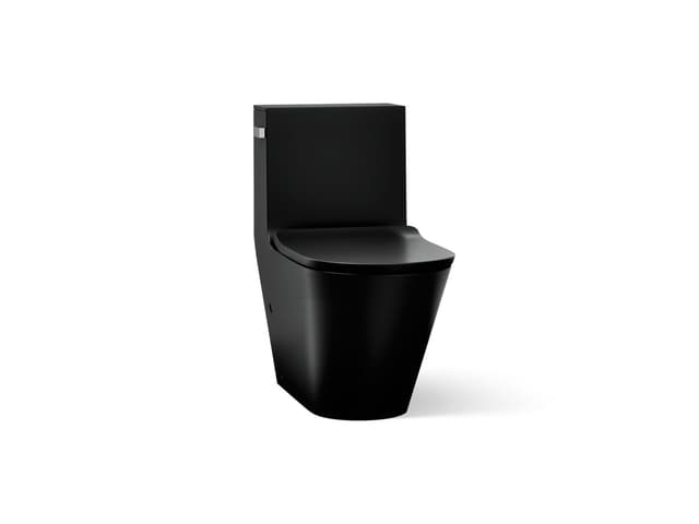 Kohler Brazn One-piece compact elongated toilet with skirted trapway, dual-flush - Honed Black