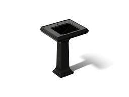 Kohler Memoirs Classic 24-1/4'' rectangular pedestal bathroom sink - Black - image 1