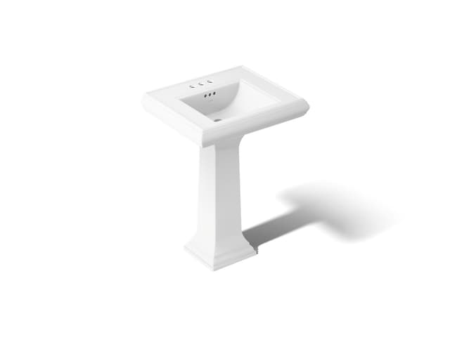 Kohler Memoirs Classic 24-1/4'' rectangular pedestal bathroom sink - White