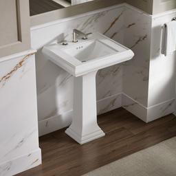 Kohler Memoirs Classic 24-1/4'' rectangular pedestal bathroom sink - White - image 2
