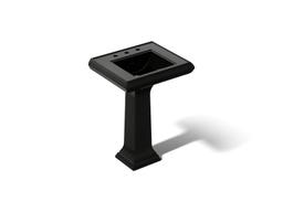 Kohler Memoirs Classic 24-1/4'' rectangular pedestal bathroom sink - Black - image 1