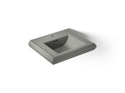 Kohler Memoirs Pedestal/console table bathroom sink basin with single faucet-hole drilling - Thunder Grey - image 1