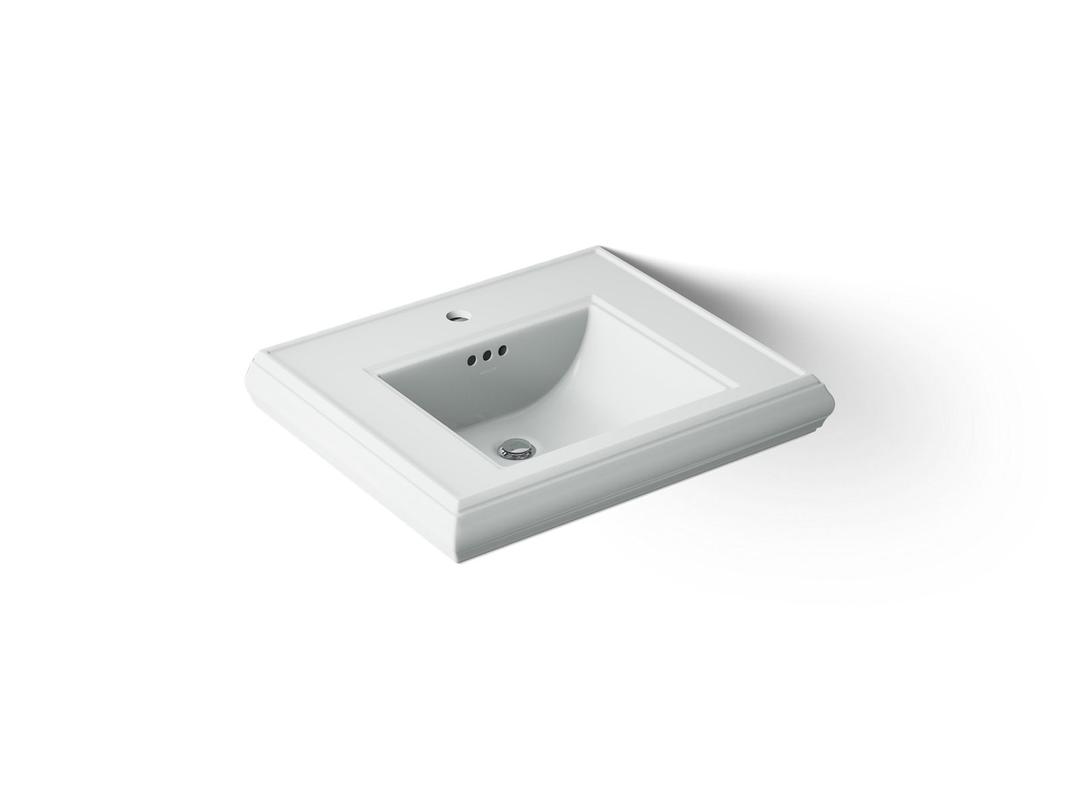 Kohler Memoirs Pedestal/console table bathroom sink basin with single faucet-hole drilling - Ice Grey by Kohler
