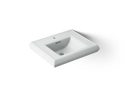 Kohler Memoirs Pedestal/console table bathroom sink basin with single faucet-hole drilling - Ice Grey - image 1