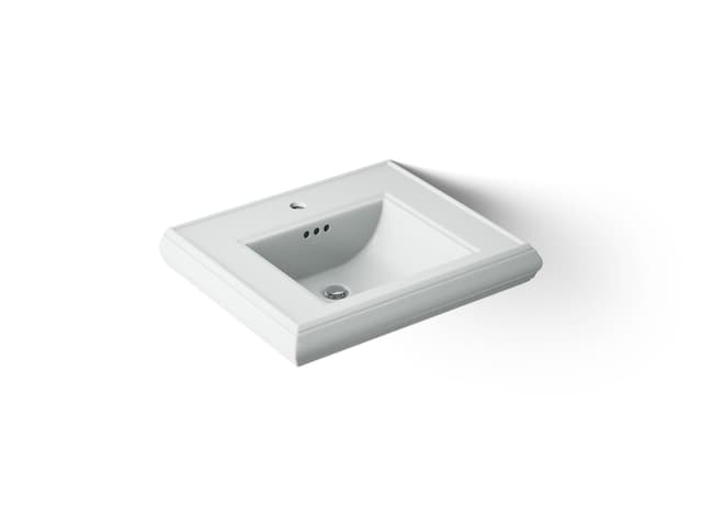 Kohler Memoirs Pedestal/console table bathroom sink basin with single faucet-hole drilling - Ice Grey