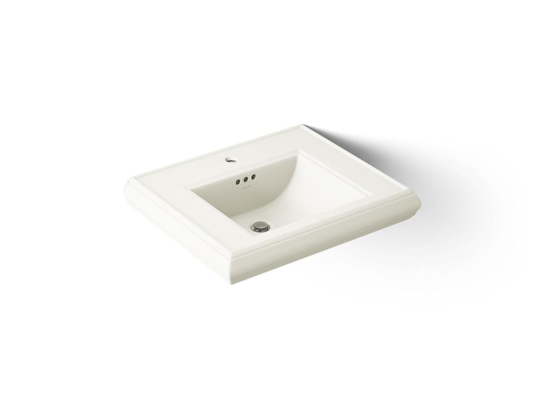 Kohler Memoirs Pedestal/console table bathroom sink basin with single faucet-hole drilling - Biscuit by Kohler
