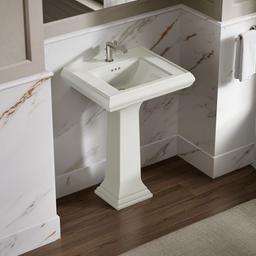 Kohler Memoirs Pedestal/console table bathroom sink basin with single faucet-hole drilling - Dune - image 2