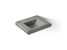 Kohler Memoirs Pedestal/console table bathroom sink basin with 4'' centerset faucet holes - Thunder Grey - image 1