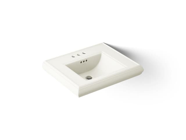 Kohler Memoirs Pedestal/console table bathroom sink basin with 4'' centerset faucet holes - Biscuit