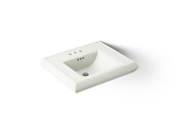 Kohler Memoirs Pedestal/console table bathroom sink basin with 4'' centerset faucet holes - Dune - image 1